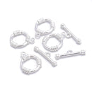 925 Sterling Silver Spiral OT Clasp Size 14.5x20mm 2 Sets Per Bag