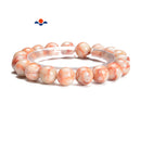 Red Web Jasper Smooth Round Elastic Bracelet 6mm 8mm 10mm 12mm 7.5'' Length