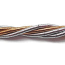 Silver/Copper Plated Hematite Heishi Rondelle Discs Beads Size 1x4mm 15.5" Strand