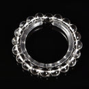 Clear Quartz Smooth Round Beaded Bracelet Bead Size 8mm 10mm 7.5" Length