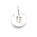 925 Sterling Silver Letter A to Z Pendant Charm Size 10mm Sold 3 Pcs Per Bag