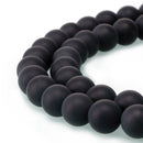 black onyx matte round beads