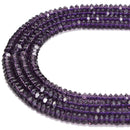 purple k crystal glass faceted rondelle beads