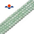 green moonstone smooth round beads 