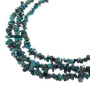 dark blue green turquoise irregular nugget chips beads