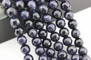 blue sandstone faceted round beads