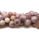 Natural Large Kunzite Smooth Round Beads 10mm 11mm 12mm 13mm 14mm 15.5" Strand