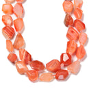 Red Botswana Agate Faceted Nugget Chunk Beads Size 15-20mm 15.5'' Strand