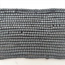 gray plated hematite matte cube beads
