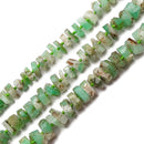 Chrysoprase Rough Irregular Slice Rondelle Discs Beads 12-15mm 15.5" Strand