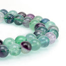 large hole fluorite smooth round beads