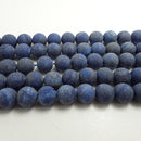 lapis lazuli matte round beads