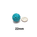 Blue Turquoise Hand Carved Flower Ball Beads Size 22mm 25mm 28mm Sold Per Piece