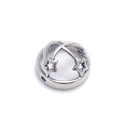 925 Sterling Silver Anti-Silver Star Ball Cap Beads Size 5.5x10mm 6Pcs Per Bag