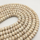 white howlite turquoise smooth rondelle beads