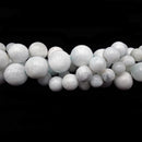 White Light Blue Natural Larimar Smooth Round Beads 8mm 10mm 12mm 14mm 15.5"Strd