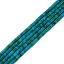 Azurite Heishi Disc Beads Size 2x4mm 3x6mm 15.5'' Strand