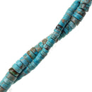 light blue sea sediment jasper Heishi Rondelle Discs beads
