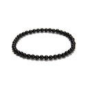 Natural Gemstone Smooth Round Beaded Elastic Bracelet Size 4mm 7.5'' Length