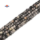 Natural Silk Stone Web Jasper Faceted Cube Beads Size 4-5mm 15.5'' Strand