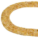 Natural Yellow Opal Faceted Cube Beads Size 2.5mm 15.5'' Strand