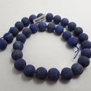 lapis lazuli matte round beads 