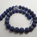 lapis lazuli matte round beads