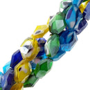 handmade lampwork artisan glass faceted nugget beads