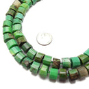 Chrysoprase Faceted Rondelle Wheel Discs Beads Approx 7x9mm 15.5" Strand