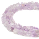 Light Amethyst Rough Nugget Chunks Side Drill Beads Size 8x10mm 15.5" Strand