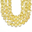 lemon quartz faceted nugget chunk beads