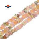 Mix Quartz Rough Nugget Chunks Center Drill Beads Approx 8x16mm 15.5" Strand
