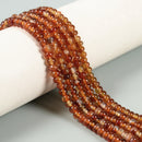 Natural Carnelian Smooth Rondelle Beads Size 2x4mm 4x6mm 15.5'' Strand