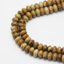 large hole picture jasper smooth rondelle beads