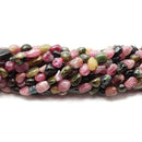 Natural Multi Color Tourmaline Pebble Nugget Beads Approx 4x5mm 15.5" Strand