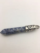 sodalite point pendant gold silver plated
