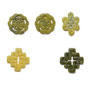 Natural Yellow & Dark Green Jade Hand Carved Pendant Five Styles Sold Per Piece