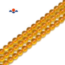 Natural Grade AAA Citrine Smooth Round Beads Size 6mm 8mm 10mm 15.5" Strand