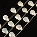 White MOP Shell Smooth Flat Teardrop Beads 18x25mm 20x30mm 25x35mm15.5" Strand