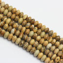 large hole picture jasper smooth rondelle beads