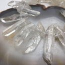 Clear Quartz Smooth Graduated Stick Points Beads Size 14-60mm 15.5" Strand
