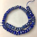 natural lapis faceted irregular rondelle beads