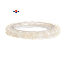 Clear Agate Faceted Round Elastic Bracelet Beads Size 8mm 7.5'' Length