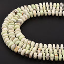 Lemon Chrysoprase Irregular Discs Beads Size 8-9mm 15.5'' Strand