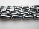 natural hematite smooth teardrop beads