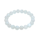 gray moonstone bracelet smooth round