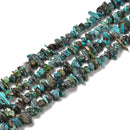 Natural Blue Green Turquoise Nugget Chips Beads Size 5-8mm 34'' Strand