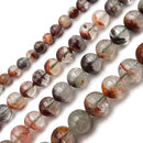 Phantom Garden Quartz Smooth Round Beads 6mm 7mm 8mm 9mm 10mm 11mm 15.5" Strand