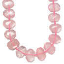 Rose Quartz Rectangle Slice Faceted Octagon Beads Approx 15x20mm 15.5'' Strand