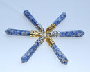 sodalite point pendant gold silver plated